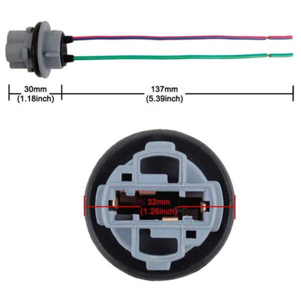 Conector Enchufe 7440 T20 W21w Wy21w (par) X2 - Imagen 3