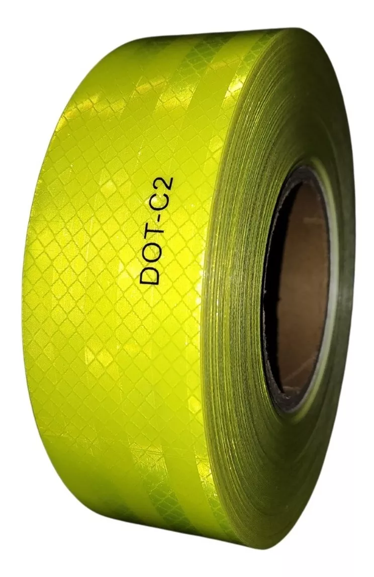 Cinta Reflectante Verde Limón Certificada Dot-c 2 X 45 Mts