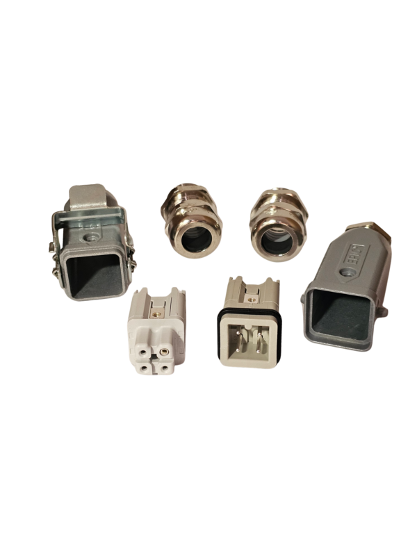 Kit Conector De Potencia Harting 4 Vías, 250v, 10a Rosca M20 - Imagen 2