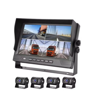 Kit Monitor 9 PuLG Dvr Pantalla Dividida 4ch 12-24v Camión