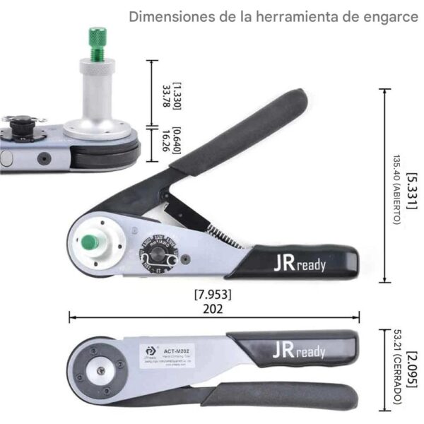 Herramienta Prensador Conector Pin Deutsch Talla 12 16 20awg - Imagen 3