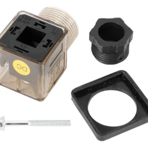 Conector Cuadrado Enchufe Solenoide Din 24vdc 26x26mm