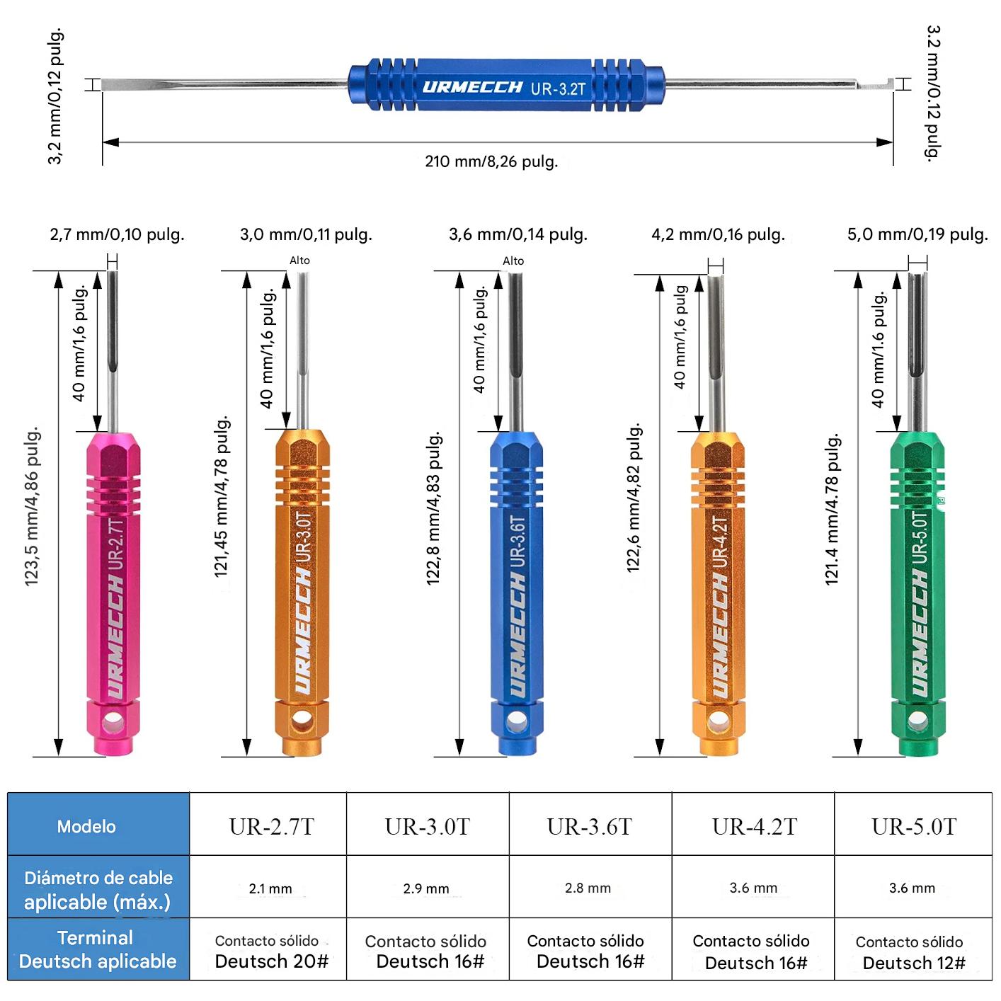 Desarmador Herramienta Extracción Pines Deutsch Dt,dtm,dtp - Imagen 2