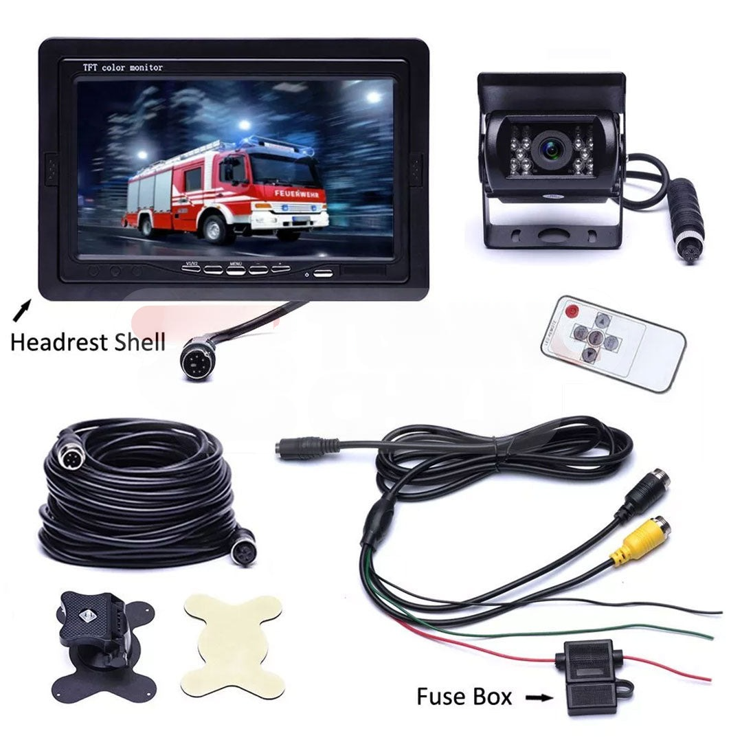 Kit camara de Retroceso Monitor 7 PLG Auto, Camión, Bus 12-24vdc - Imagen 4