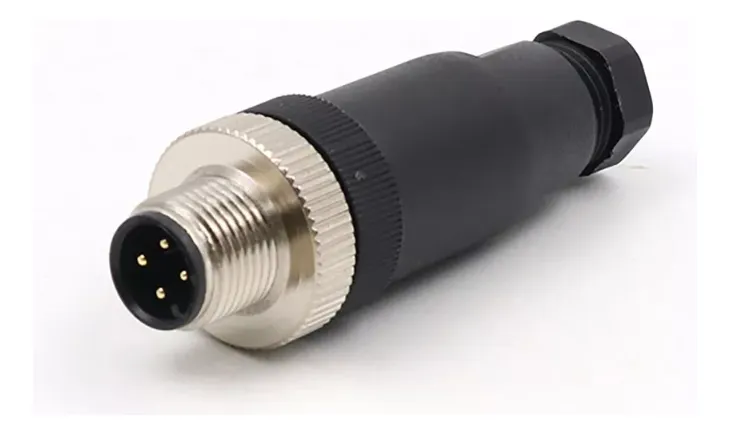 Conector De Señal M12 Macho Recto 4 Pines