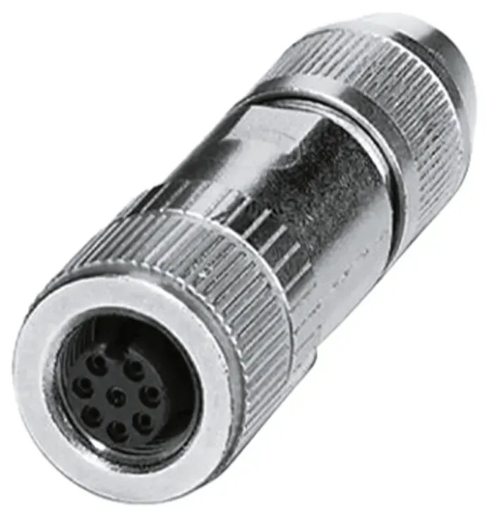 Conector de señal M12 Circular Hembra Recto 8 Pines Ip67