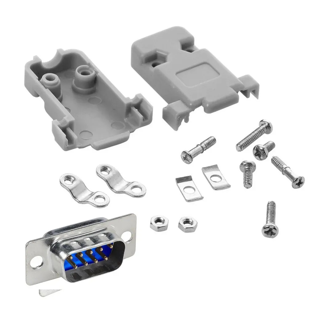 Conector Db9 Serial Rs232 Macho Con Cubierta Pack 5 Pzas