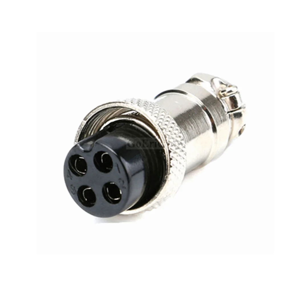 Conector Circular Metálico 4 Pines Metálico Hembra GX16 Plug socket Aviacion Pack 5unid - Imagen 3