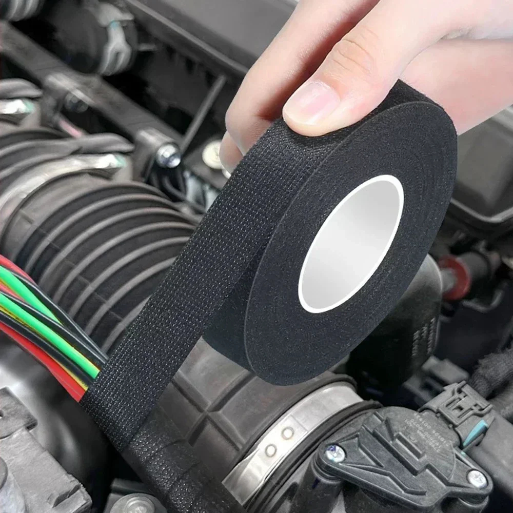 Cinta Tela Adhesiva Aislante Para Arnés Automotriz 25mmx25mts Negro - Imagen 3