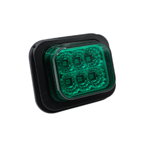 Farol Lateral 6 LED Rectangular Verde Bivolt (12V/24V)