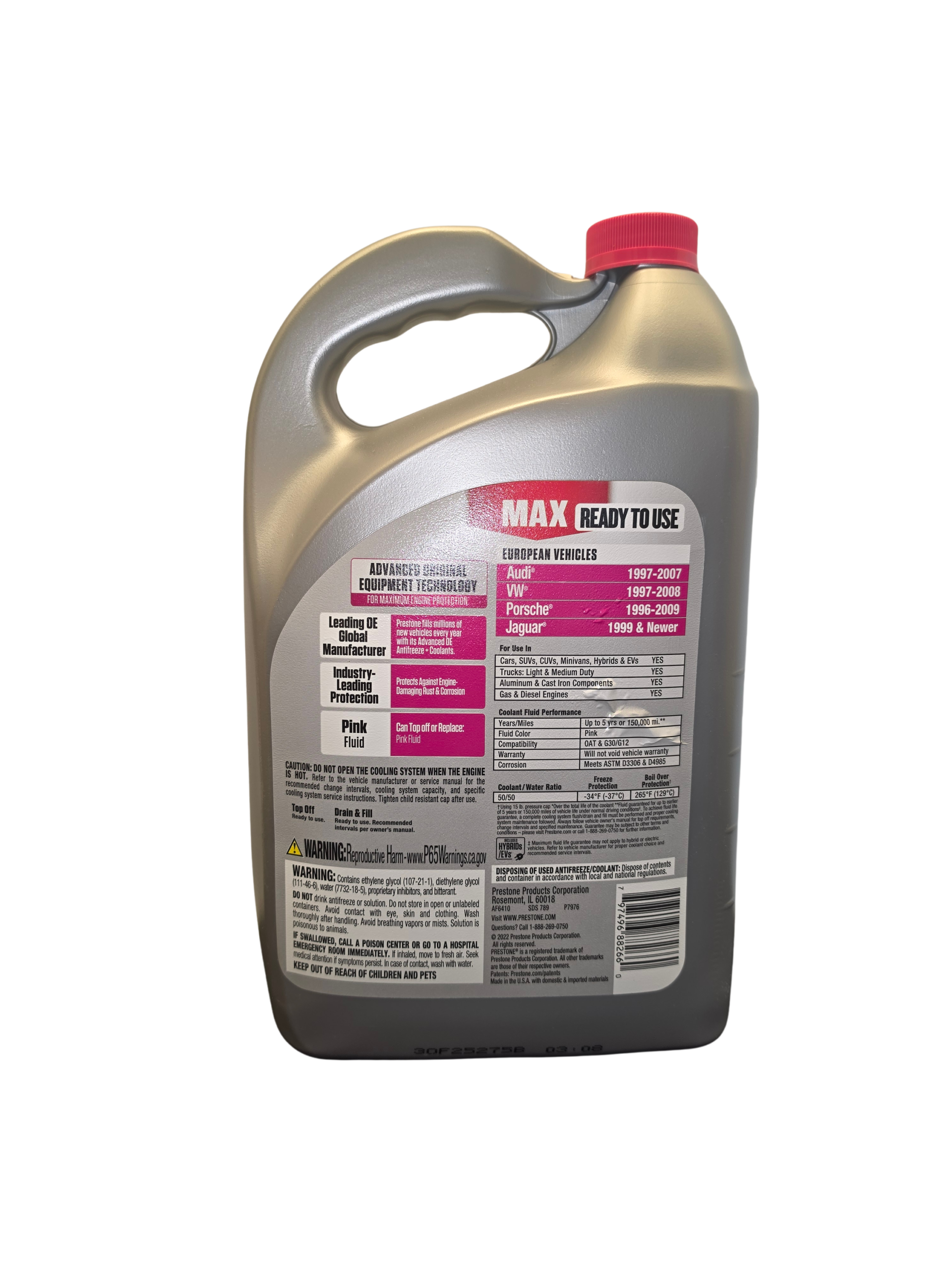 Antifreeze Coolant Prestone Rosado 50/50 - Imagen 2