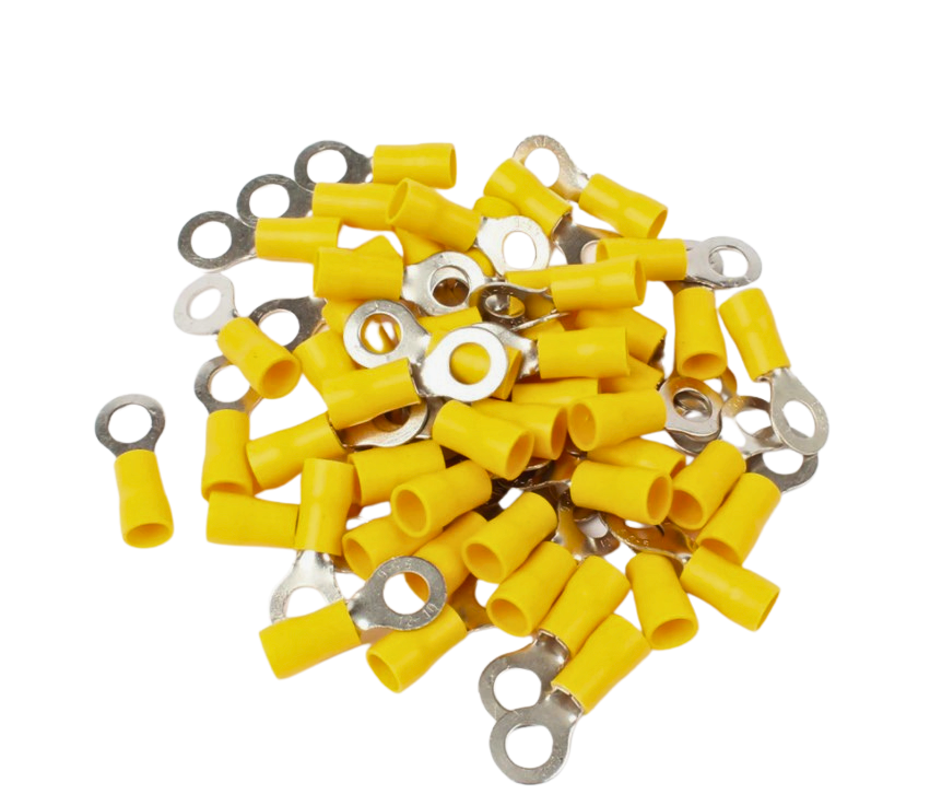 Terminal de Anillo M10 para Cable 10-12 AWG Amarillo Pack 100 unidades