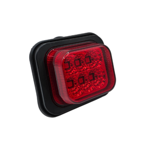 Farol Lateral 6 LED Rectangular Rojo Bivolt (12V/24V)