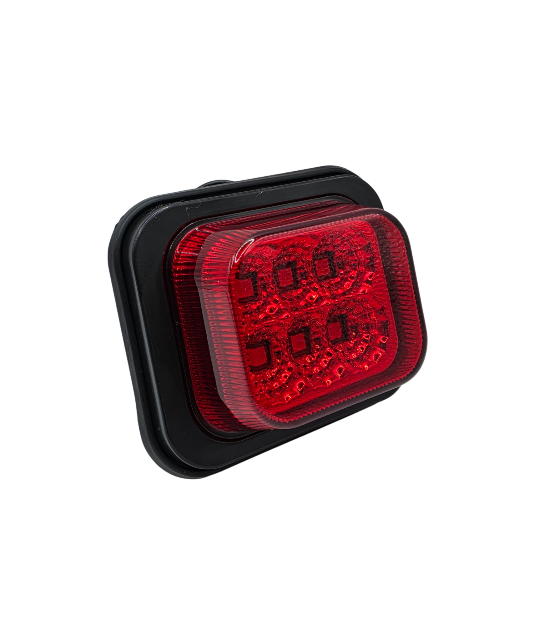 Farol Lateral 6 LED Rectangular Rojo Bivolt (12V/24V)
