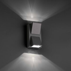 APLIQUE DE PARED LED COB NEGRO 2*5W LUZ CALIDO 3000K