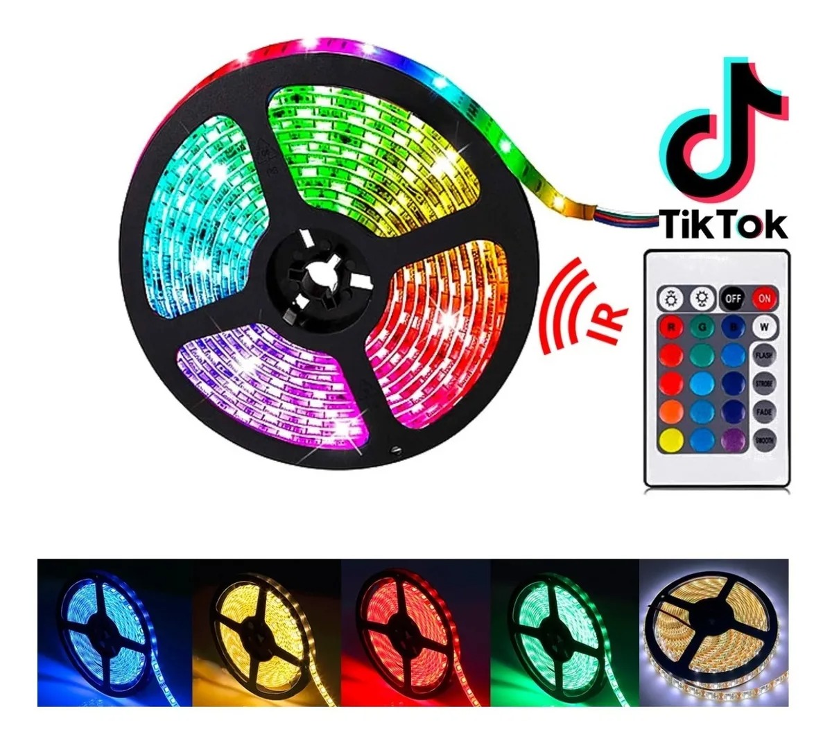 CINTA LED RGB ECO 5050 60LEDS CON CONTROL 5M