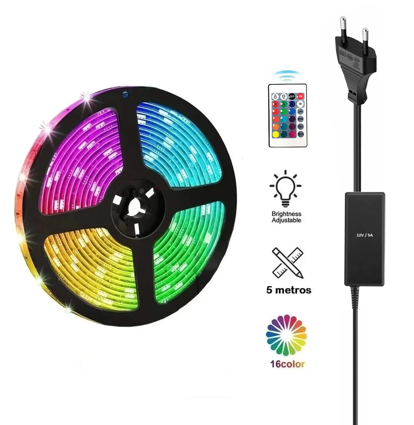 CINTA LED RGB ECO 5050 60LEDS CON CONTROL 5M - Imagen 4