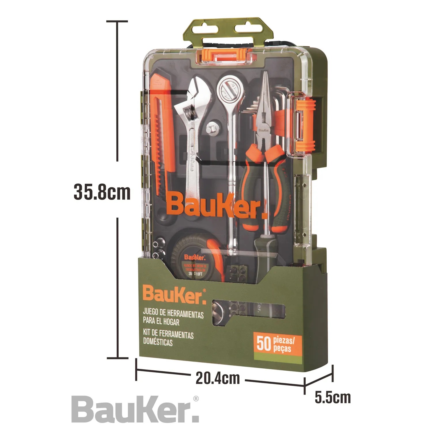 Set de herramientas manuales 50 piezas BAUKER - Imagen 2