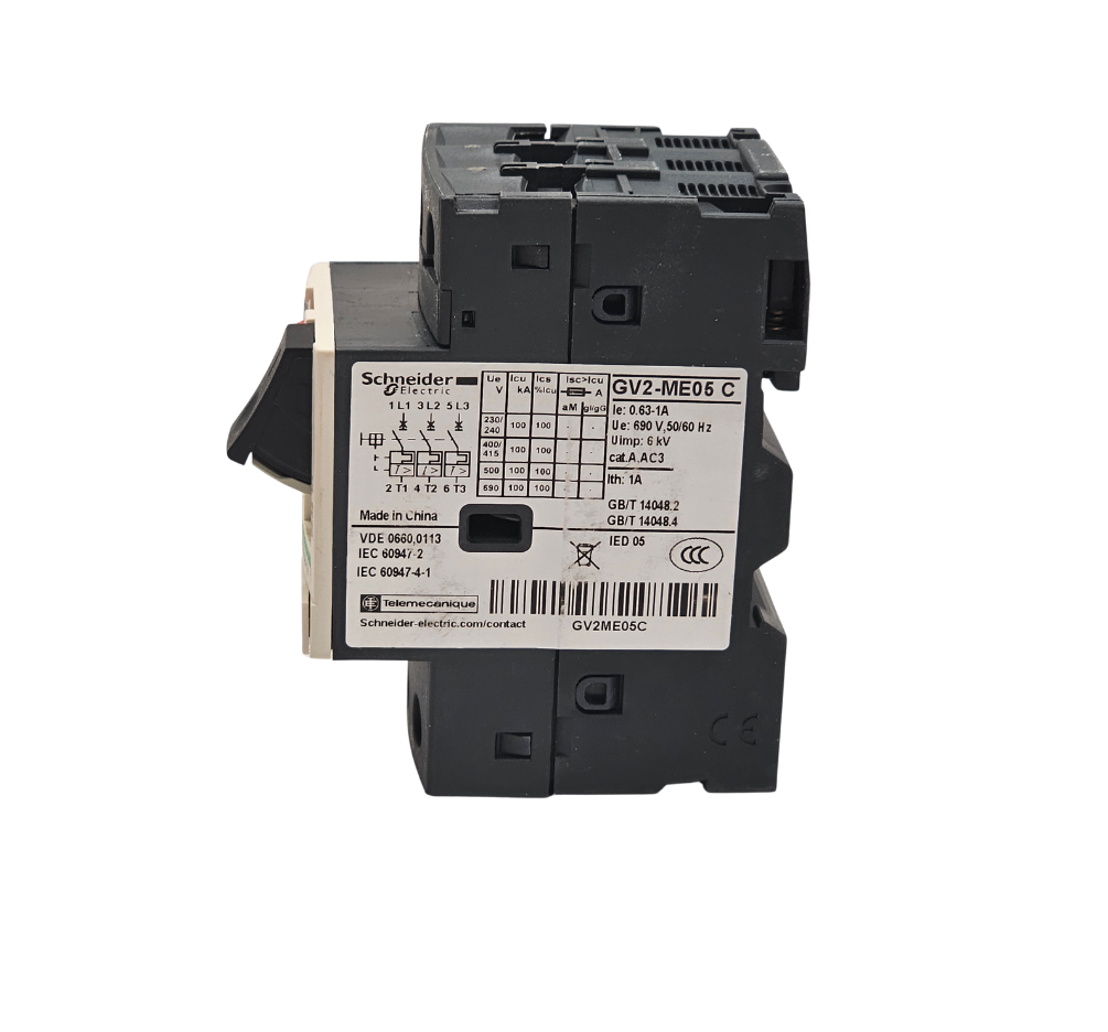 GV2ME05C Guardamotor Magnetico 3P - 0.63…1A 400/415Vac 100Ka Tesys Schneider Electric - Imagen 5