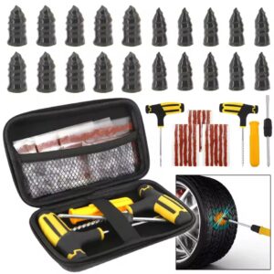Kit 40 Piezas Herramienta de Reparación Pinchazos Neumático Auto Moto