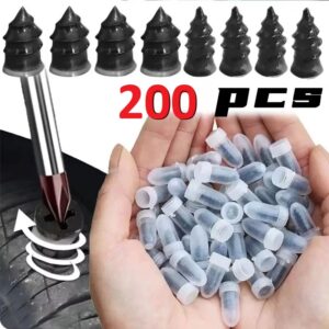 Kit 200 Piezas Herramienta de Reparación Pinchazos Neumático Auto Moto