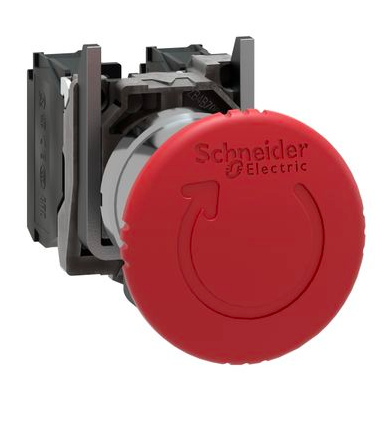XB4BS8445 Pulsador de Parada tipo Hongo - Schneider Electric "EMERGENCY STOP"