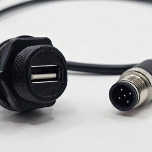 Cable Extensión Usb 3.0 Hembra A Conector M12 Macho 5 Pines