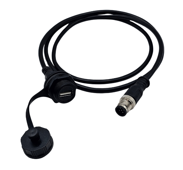 Cable Extensión Usb 3.0 Hembra A Conector M12 Macho 5 Pines - Imagen 3