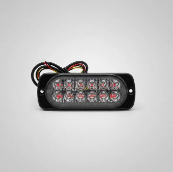 Foco Led Estroboscópico De Advertencia 12 Led Rojo