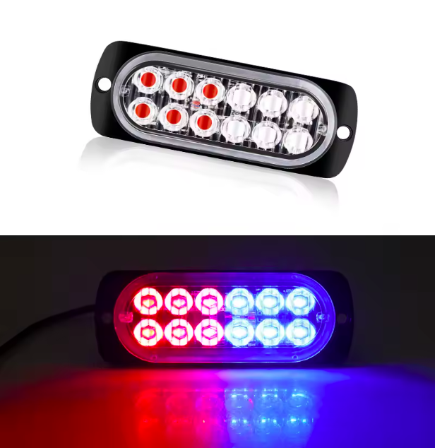 Foco Destellante 12 Led Azul/rojo